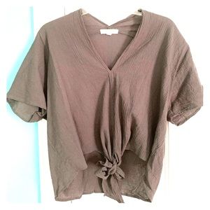 Grade & Gather Front Knot Blouse